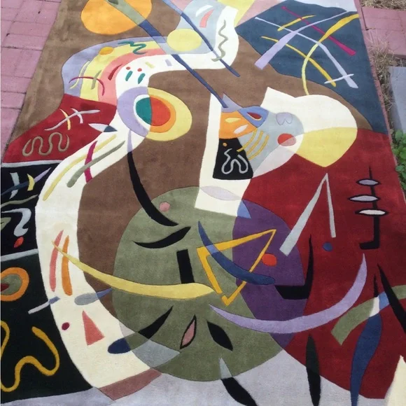 Abstract Multicolor Area Rug - Picture 1 of 2